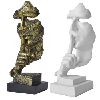 

Sculpture Model Resin Retro Drawing Room Decoration Craft Ornament With Non-Slip Foot Pad Figurine Meditation Miniature Craft