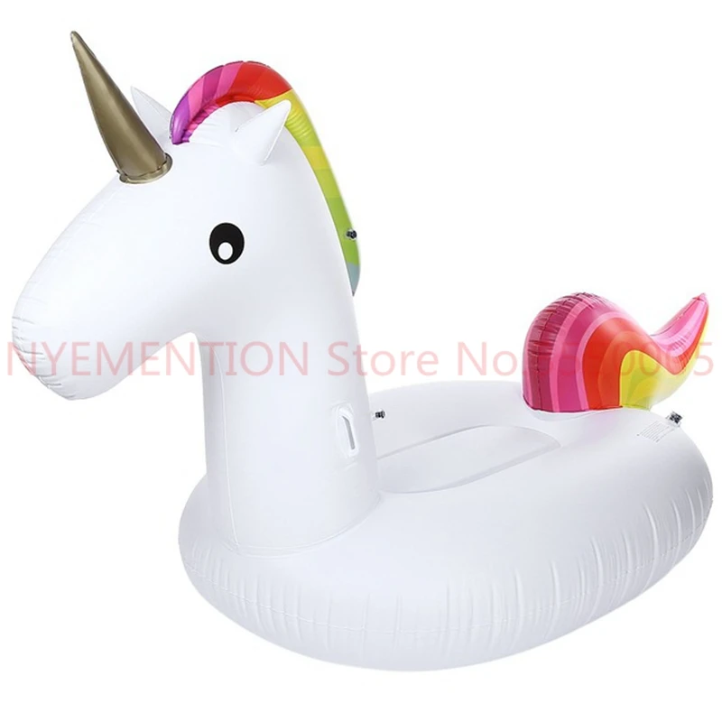 Inflatable Air Garden Sofa Giant Unicorn Floating Rideable Swimming Ring Float Environmentally Summer Water Air Raft 5pcs