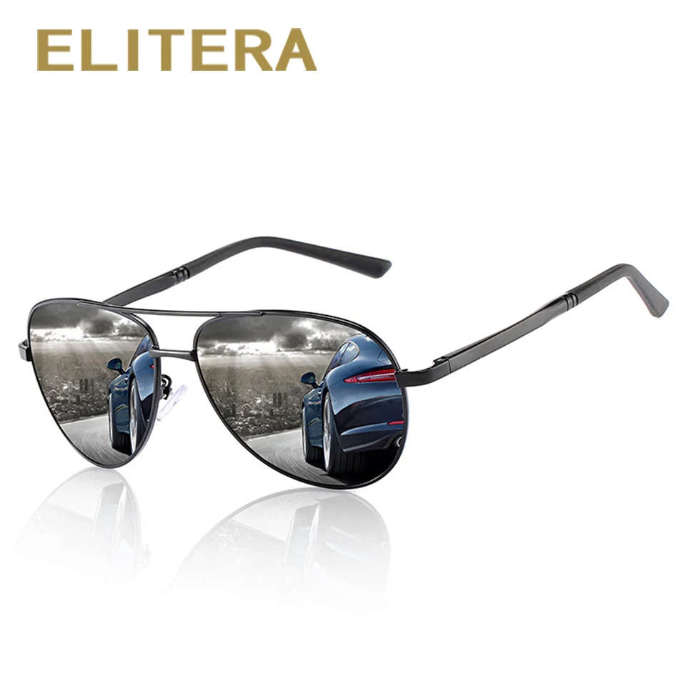 ELITERA New Design Aluminum Frame HD Polarized Sunglasses For Men UV400 Protection