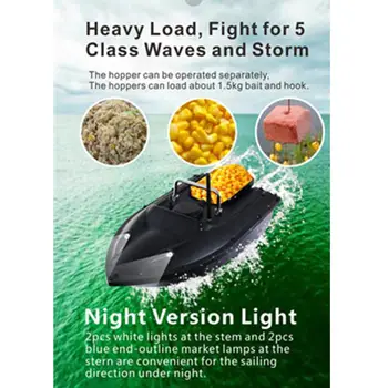 

New Rc Bait Boat Fish Finder Speed Cruise Yaw Ship Strong Wind Resistance Bait Boat Remote Control Cruise Smart Fishing 2020