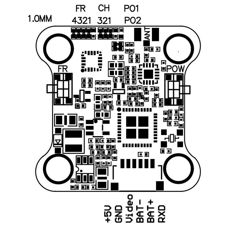 ABKT-Mini 5848 5804 VTX 5.8G 48CH 25 MW Switch 100 MW 200 MW Video Transmitter To FPV RC Racing Quadcopter
