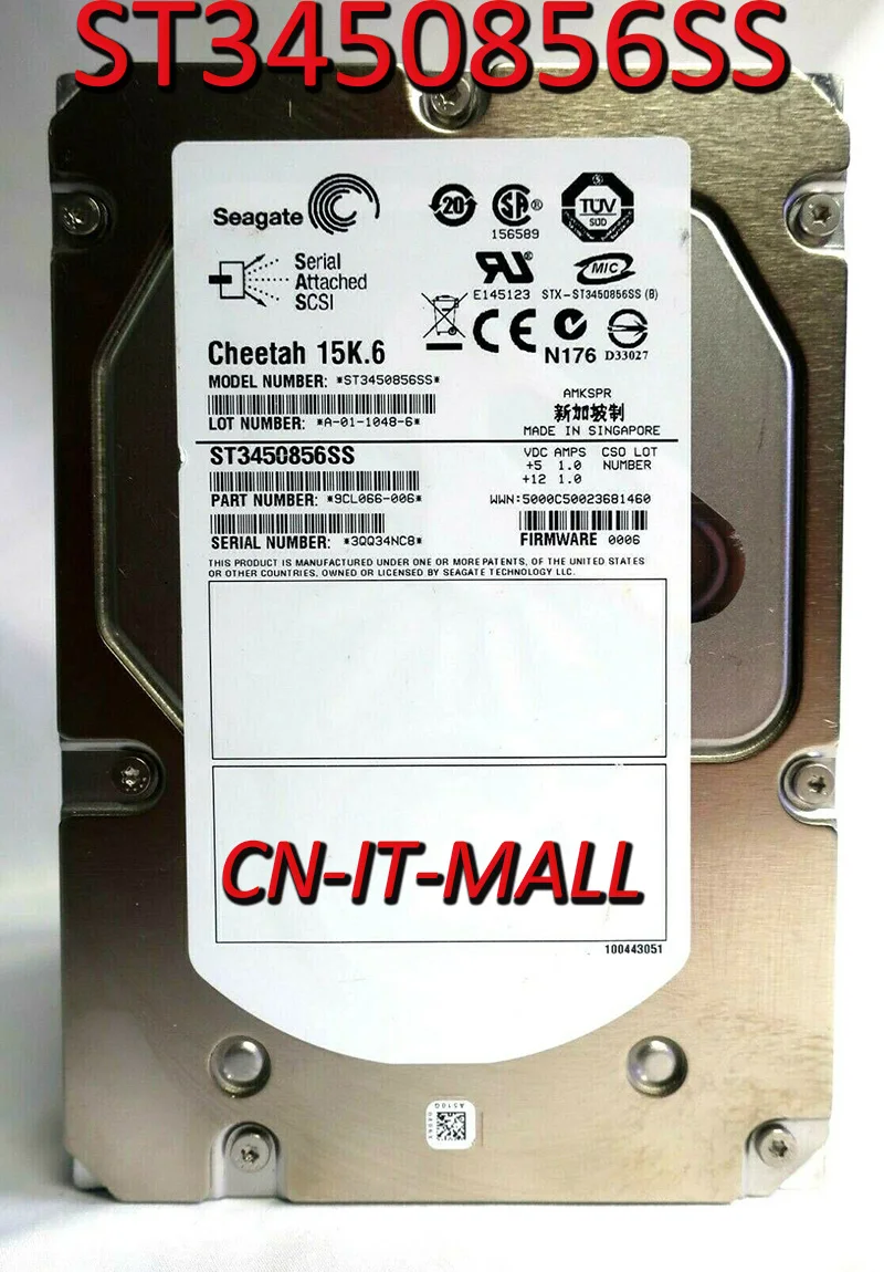 Seagate Cheetah 15K. 6 ST3450856SS 450 Гб 15000 об/мин 16 Мб кэш SAS 3 5 &quotВнутренний жесткий диск |