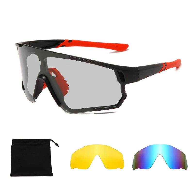 Photochromic Polarized Cycling Glasses Eyewear Sports Sunglasses Bicycle Goggles 