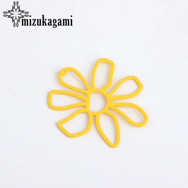 Frosted Spray Paint Color Hollow Flowers Charms 56MM 10pcs/lot For DIY Fashion Earrings Handmade Earrings Accessories Materials