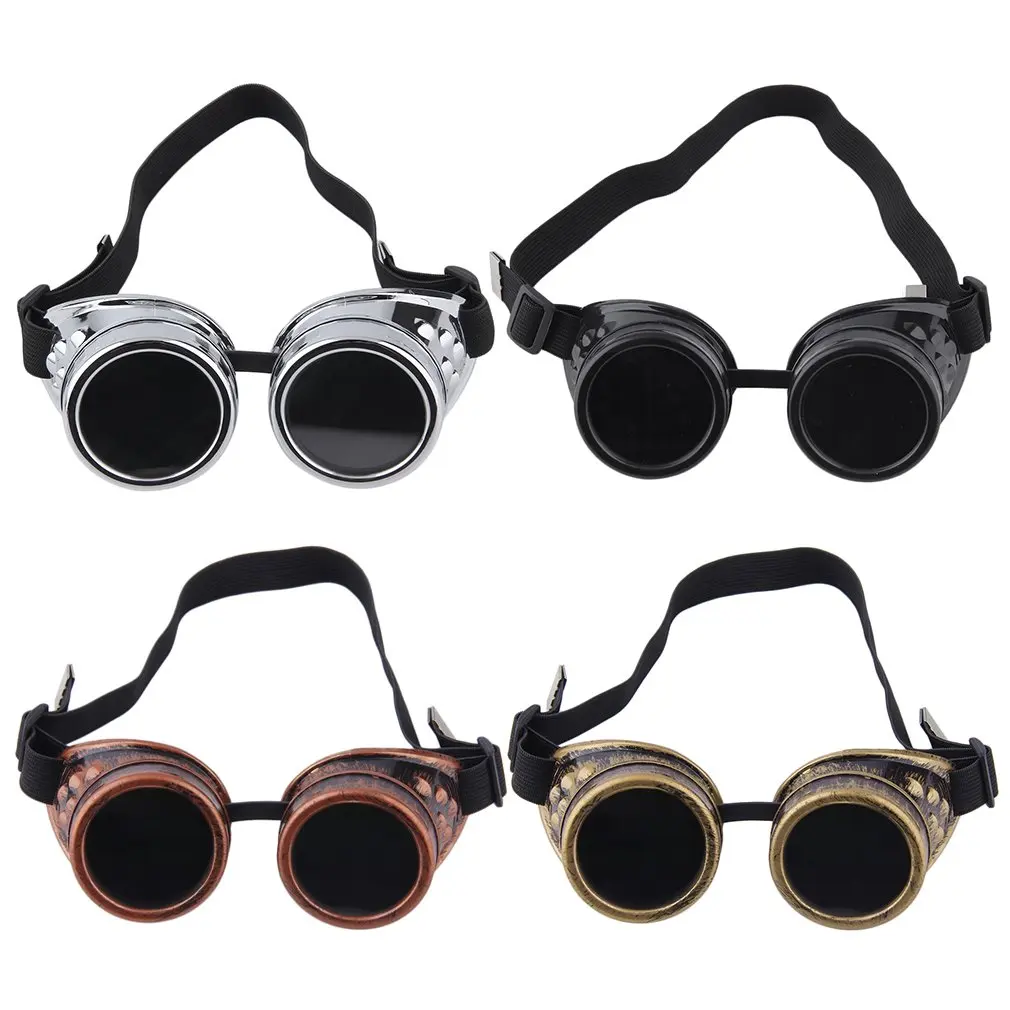 

Cyber Goggles Steam-punk Glasses Vintage Welding Punk Victorian Outdoor Sports Skiing Sunglasses