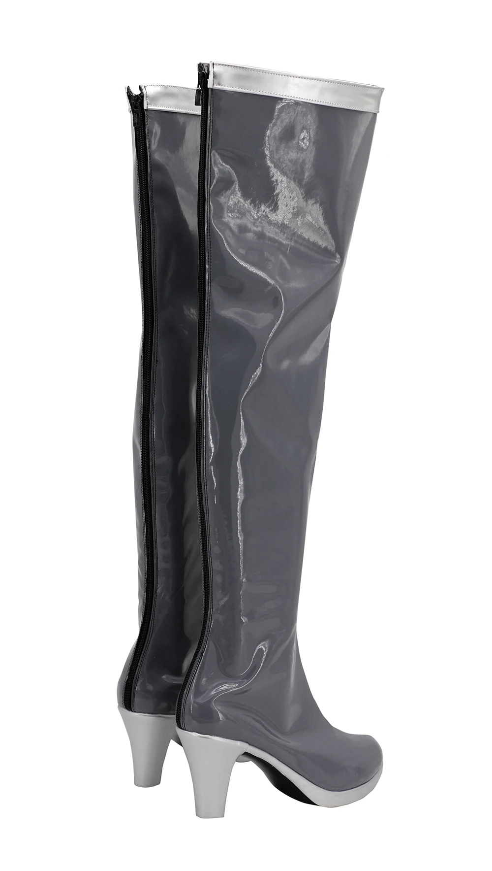 Fire Emblem Three Houses Hapi Cosplay Boots Grey High Heel Leather Shoes Custom Made (3)