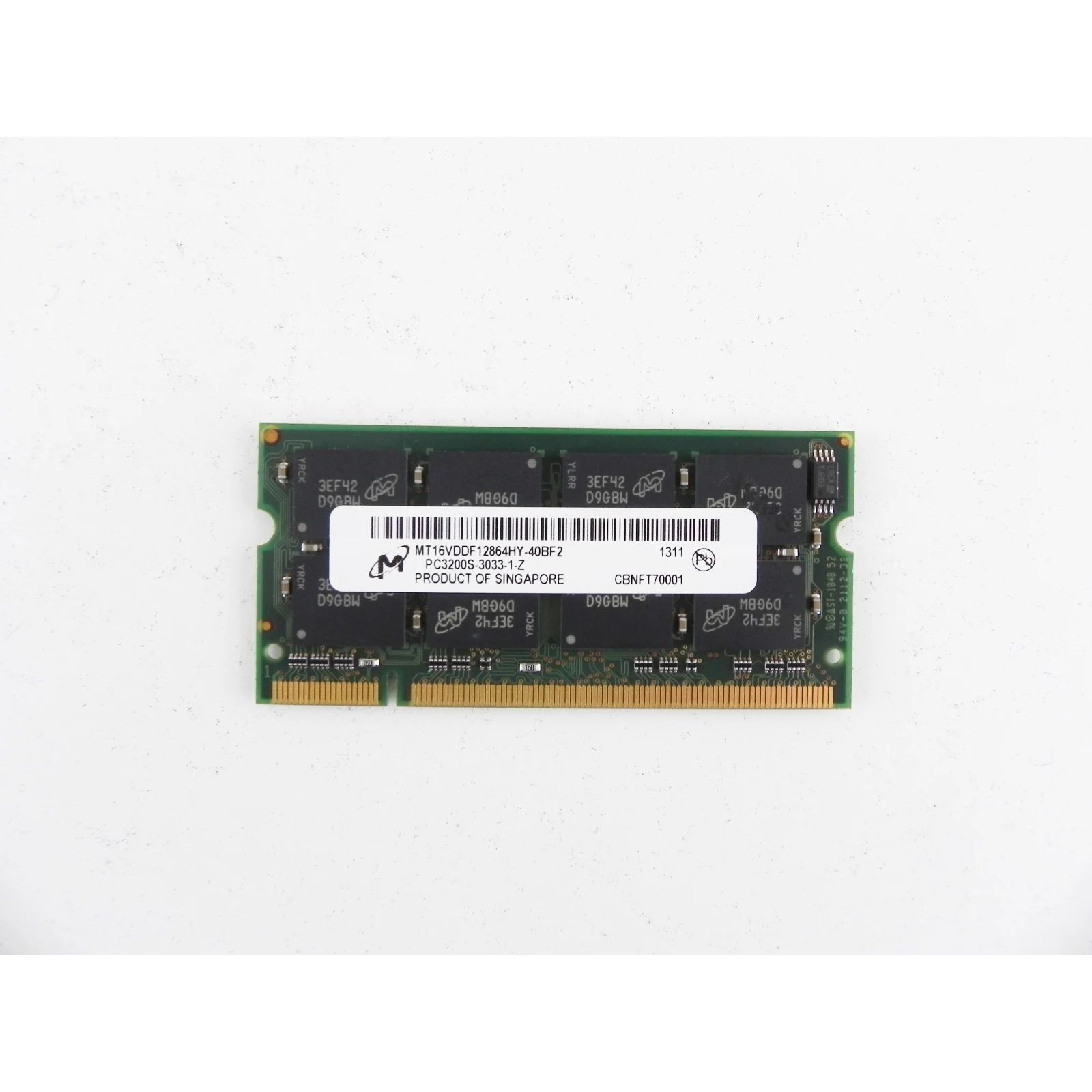 Оперативная память 1 ГБ шт. Micron MT16VDDF12864HY-40BF2 SODIMM | Компьютеры и офис