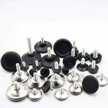 

4Pcs Adjustable Steel Furniture Legs Anti-slip Base Table Cabinet Leg Pad Feet Leveler M6 M8 Screw Metal Furniture Foot Level
