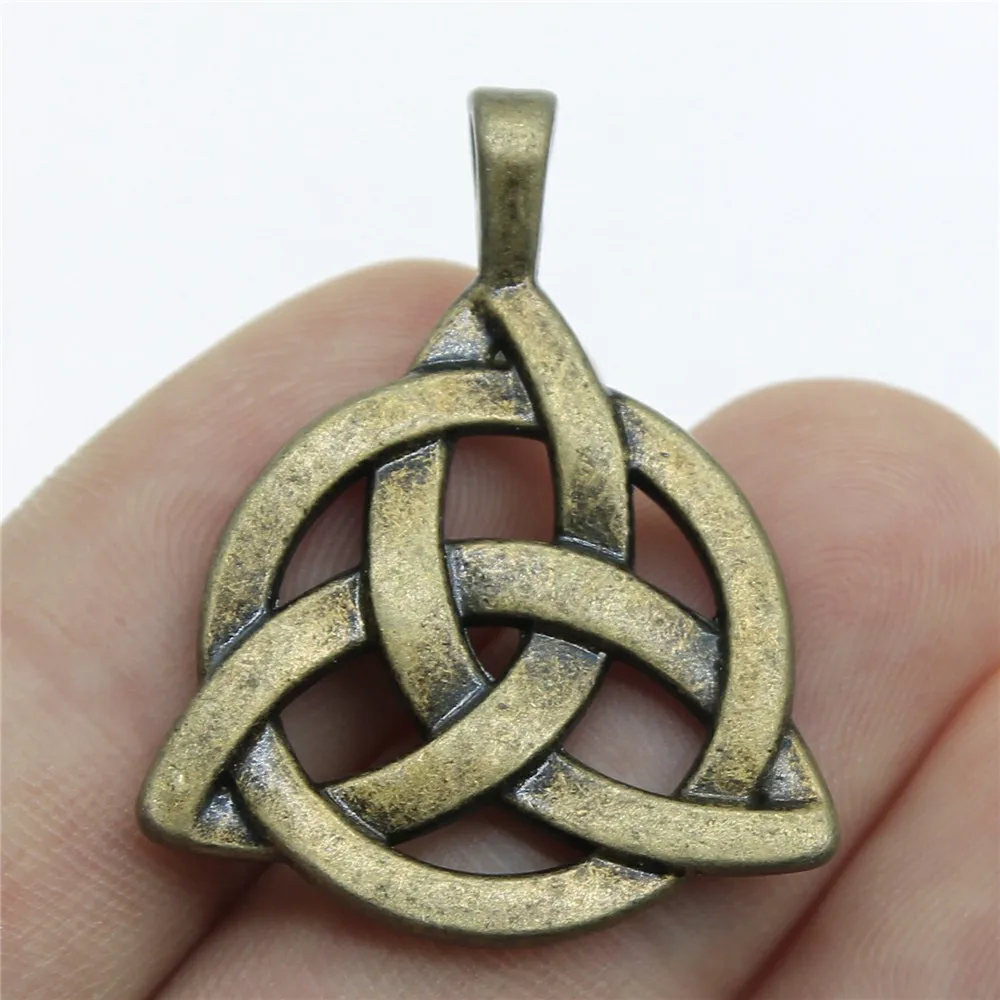 WYSIWYG 3 шт 35x27 мм Кулон символ трикета счастливый амулет очарование подвески|symbol
