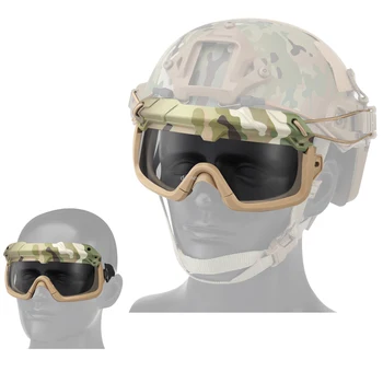 

Outdoor Shooting Hunting Goggles Hiking Eyewear Men's Army Tactical Combat Protective Glasses Military Airsoft Paintball Glasses
