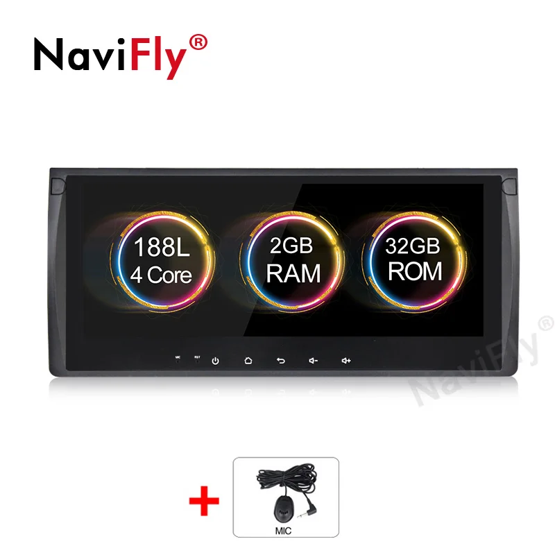 NaviFly большой сенсорный экран 2 Гб+ 32 ГБ, Android 9,1 автомобиль радио gps для BMW X5 E53 1999-2005 2006/E39 1995 1996 1997-2003 автомобильный навигатор - Цвет: Standard model