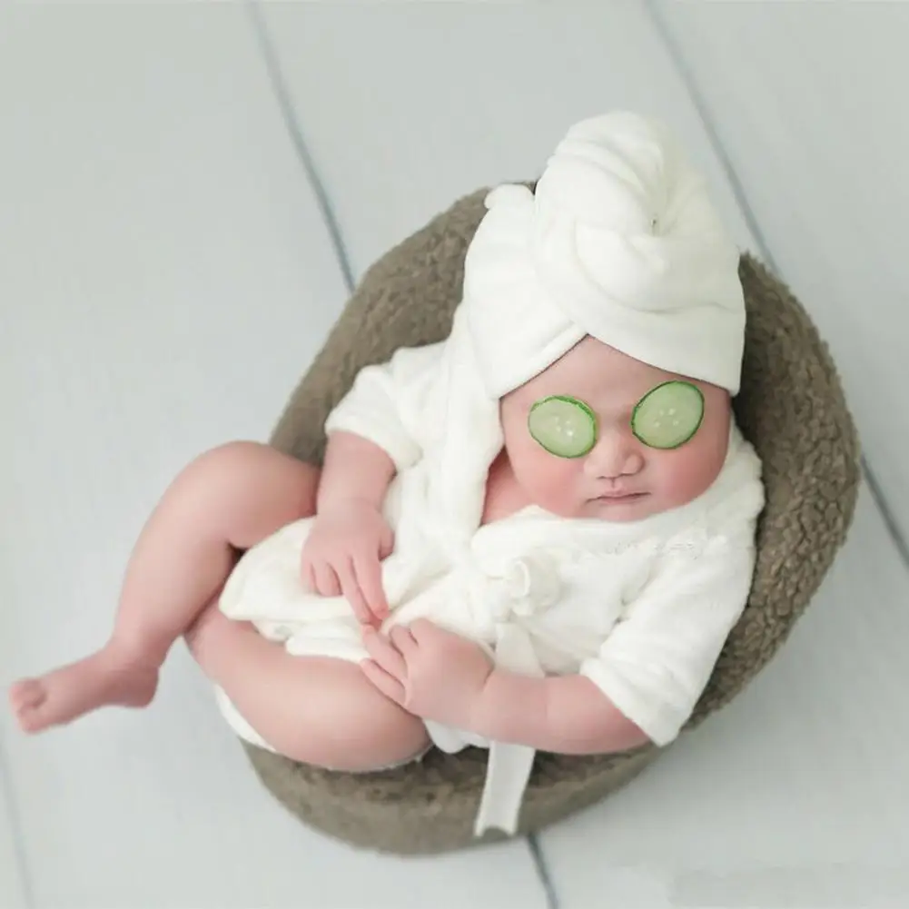 Банные халаты для новорожденных реквизит для фотосъемки мягкий плюшевый реквизит для фотосъемки шарф купальный халат костюм для душа подарок реквизит для фотосъемки