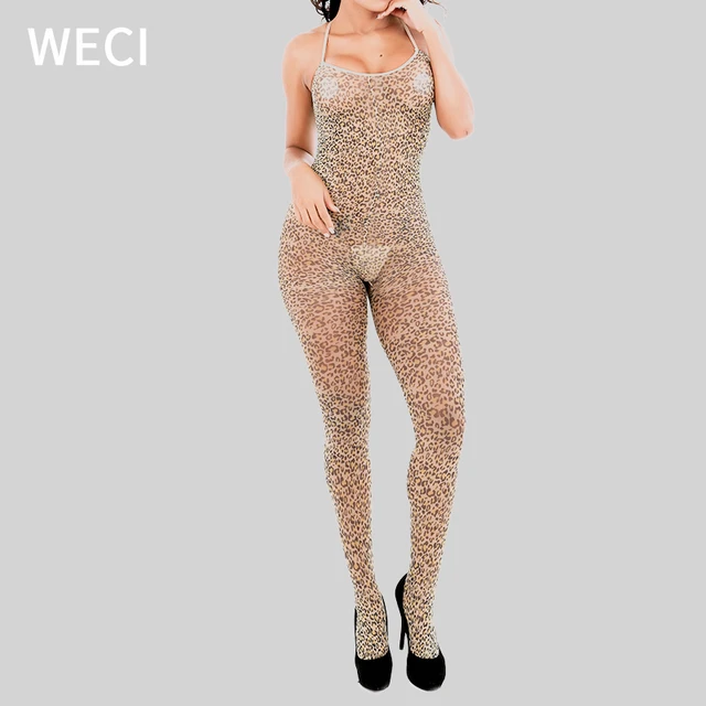 640px x 640px - Weci Sexy Leopard Print Tights Pantyhose Full Body Stockings For Women Open  Crotch Lingerie Sensual Underwear Lady Porn Sexophop - Tights - AliExpress