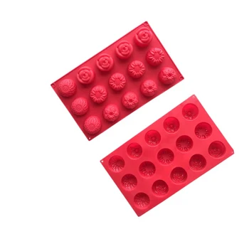 

15 holes of different flowers Silicone cake mold, silicone chocolate mold