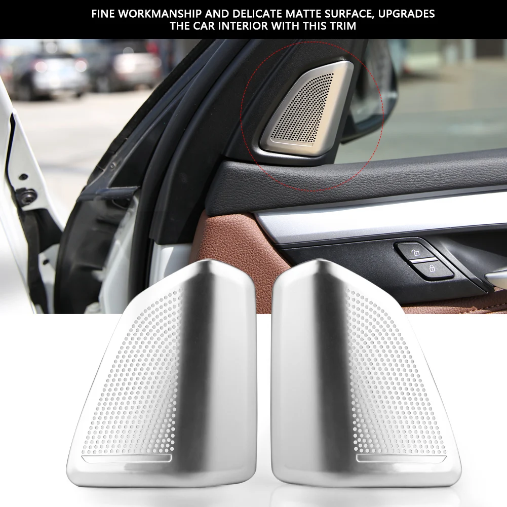 

Car styling Door Stereo Speaker Tweeter covers stickers trim for BMW X5 X6 F15 F16 Auto Accessories