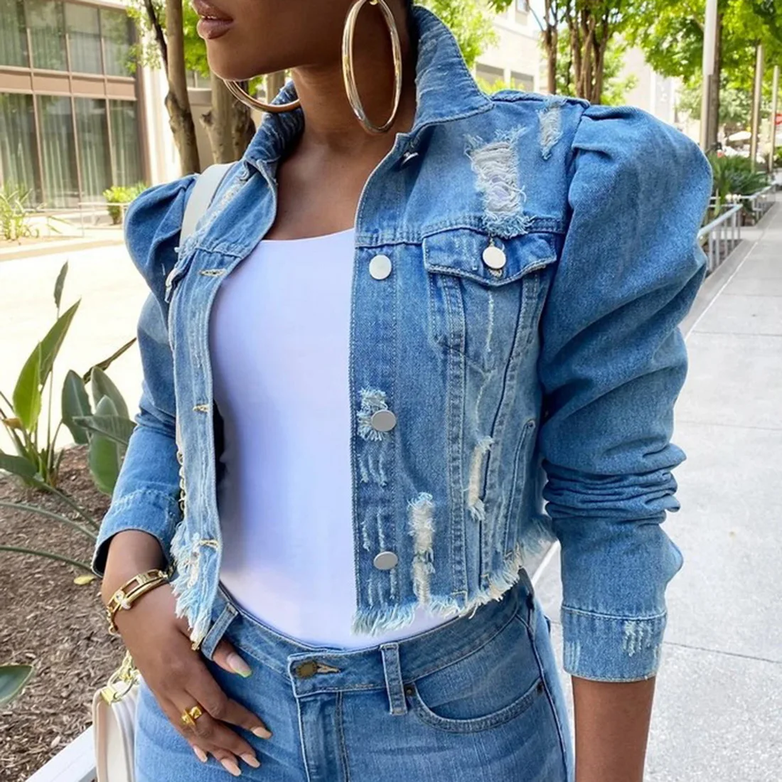 Fashion Women Sexy Ripped Denim Jackets Jumia Nigeria