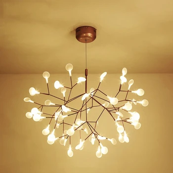 

New Modern Led chandelier Lighting Art Tree Leaves Led Dining Room Nordic branches lights designer Industrial Firefly chandelier