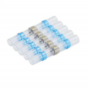 

Cable Shrink Sleeve Heat Tube Wrap 100pcs Car Set Blue Solder Splice Cover Copper IP 67 Kit 16-14AWG Practical
