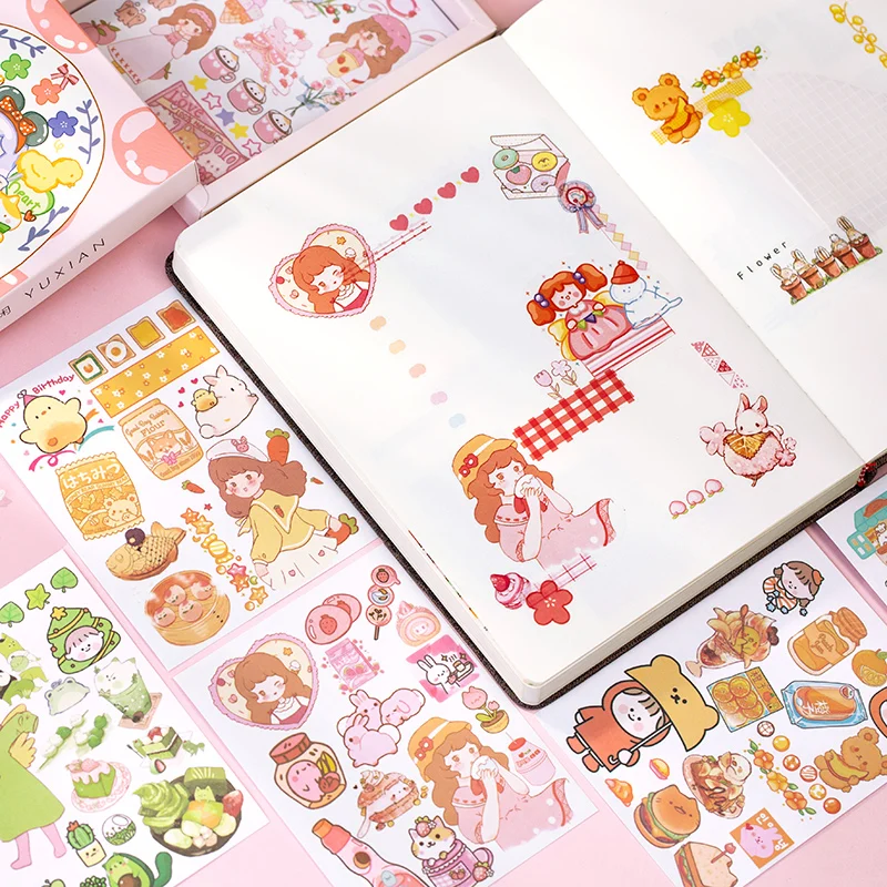 100pcs Various Styles Cute Decorative Stickers, Non-repetitive Cute  Stickers For Journaling
