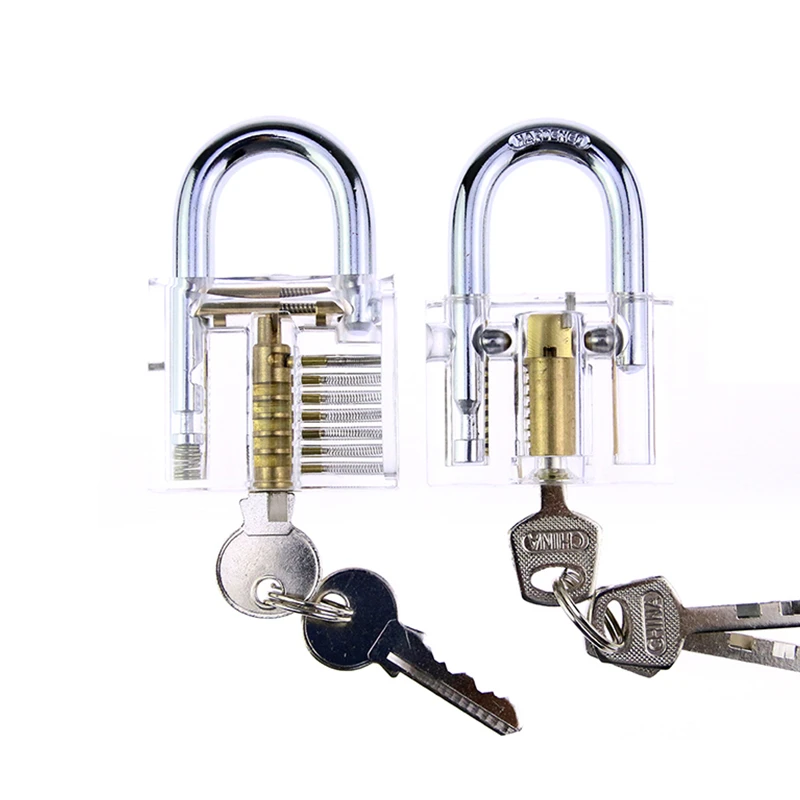 

Lock Pick Set 9Pcs/set Transparent Practice Locks Combination Padlock Train tools With Locksmith Supply