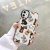 Cute French Bulldog Phone Case for iPhone 7 8 Plus X XS SE 2022 11 PRO Max Coque For iPhone XR Soft TPU Cover Black Len Frame ► Photo 2/6