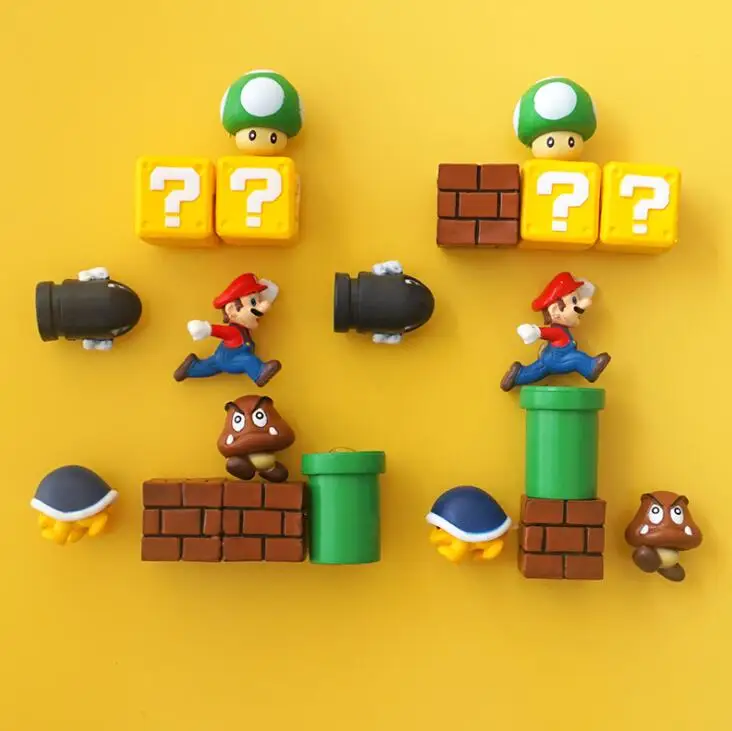 3D Mario Bros холодильник магниты на магнит стикер сообщений автомобиль игрушки для