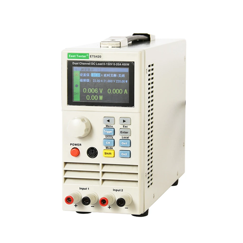 ET5420 150 V/20A 200W* 2 профессиональный программируемый DC Электрический нагрузочный высокочастотный двухканальный Регулируемый Тестер нагрузки батареи