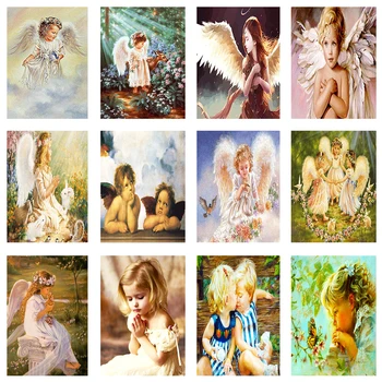 

Painting By Number Angel Baby DIY Pictures By Numbers Drawing On Canvas Hand Painted Paintings Art Home Decoration