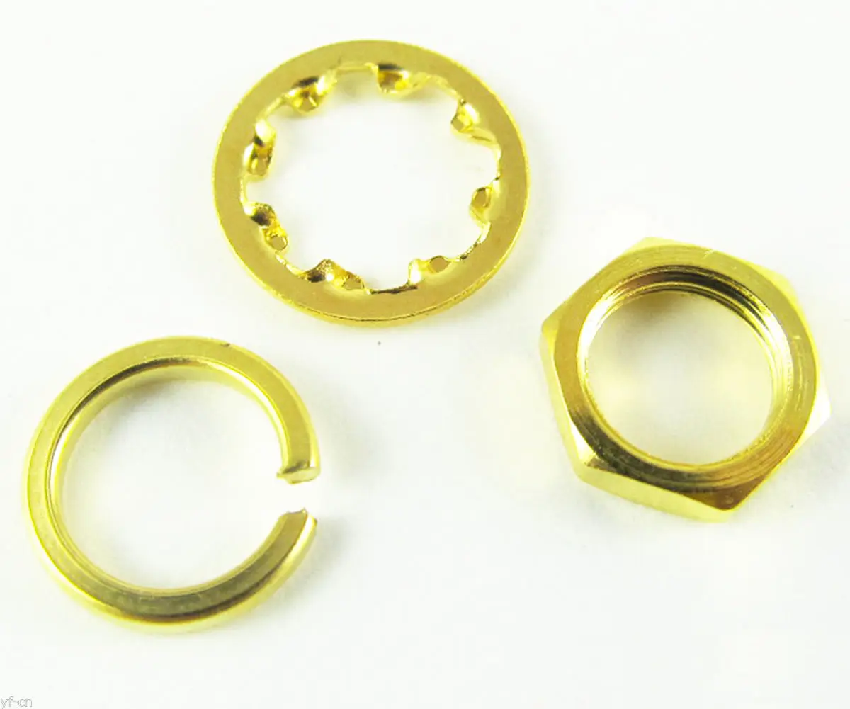 

10 sets Screw nut Three-piece per set for Standard SMA 1/4 - 36UNS-2B Gold Plated