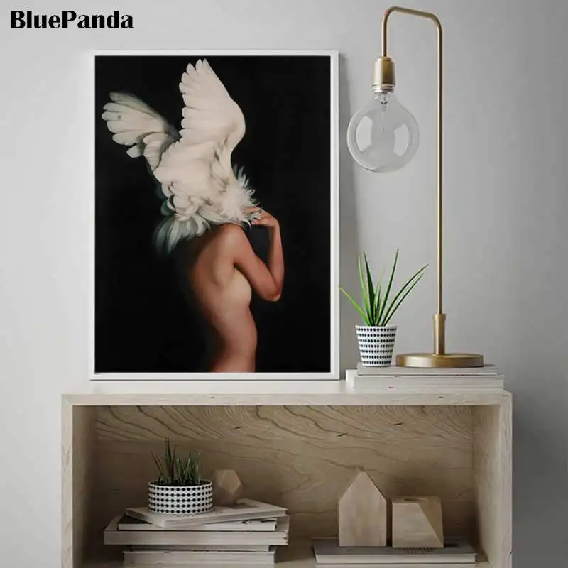 Amy Judd постер девушка с пером женщины полный красоты и тайна живопись на холсте