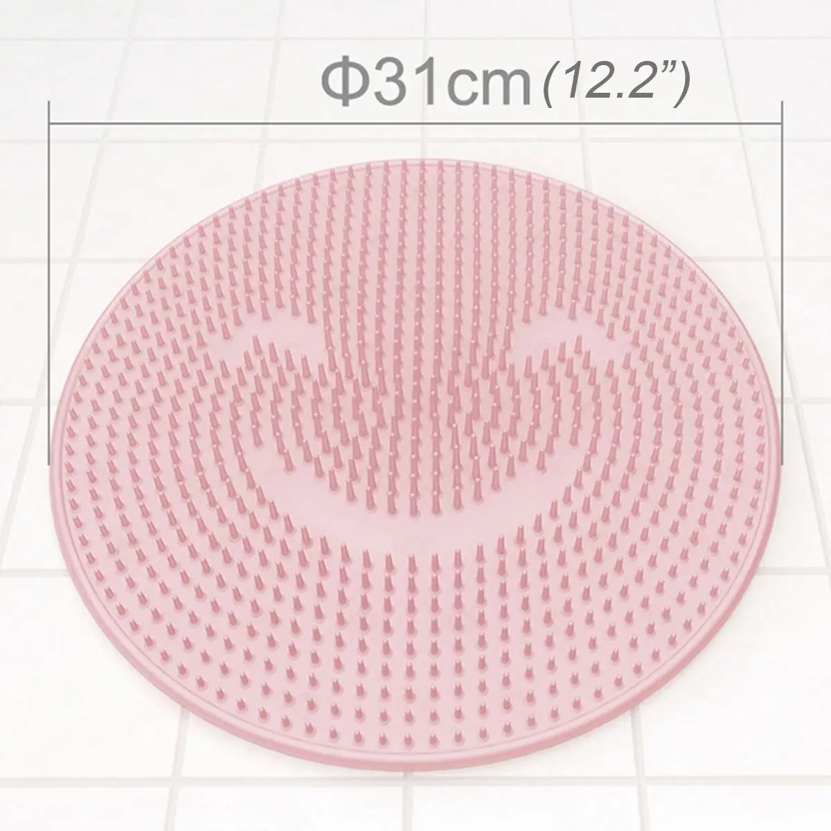 Силиконовая лапка Подушка, при массаже спины коврик с Чаком душ для ванной Ванная Комната Non-slip присоске 31 см розового и голубого цвета - Цвет: Розовый