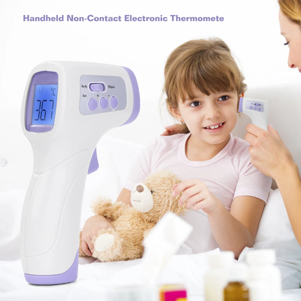 

Handheld Non-Contact Electronic Thermometer Baby Adult Forehead body Intelligent power saving Outdoor Laser IR Pyrometer