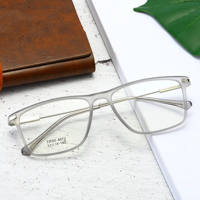 Негабаритные гибкие мужские прямоугольные очки в деловом стиле, сверхлегкие TR90 очки от близорукости, по рецепту, декоративные очки