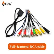 Iying Car Stereo Radio RCA Output Wire aux-in Adapter Subwoofer/Amplifier 3.5mm Female 20pins Harness for Head Unit Carplay