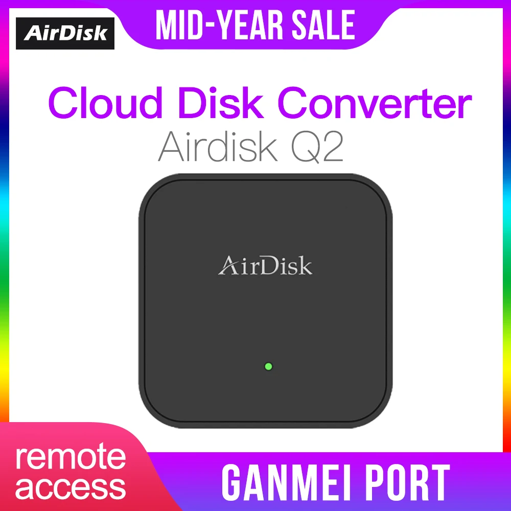 

Airdisk Q2 Mobile network hard disk USB3.0 2.5" Home Smart Network Cloud Storage Multi-person sharing Mobile Hard Disk Box