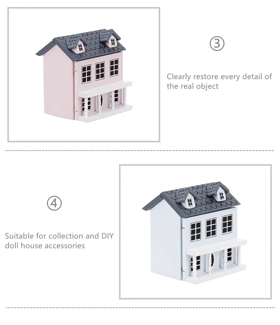 JO HOUSE Doll House Furniture Villa Toy 1:12 Dollhouse Miniature 3D Wooden Country House Model JO HOUSE Doll House Furniture Villa Toy 1:12 Dollhouse Miniature 3D Wooden Country House Model