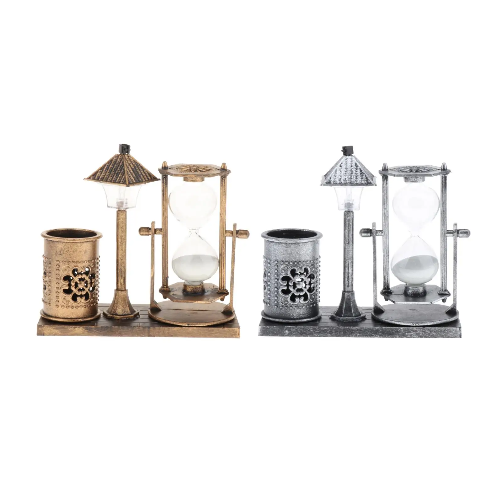 Antique Pen Polder Hourglass 1 Minute, 360&deg;Rotating Hour Glass Sand Timer for Home Wedding Gift with White Sand