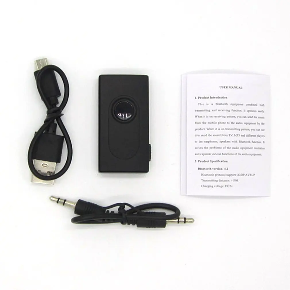 

Wireless Bluetooth Transmitter Receiver Adapter Single Audio Music Adapter With USB Charging Cable 3.5mm Audio Cable Adapter