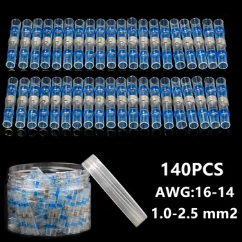 

140PCS Waterproof Insulated Solder Seal Sleeve Splice Terminals Heat Shrink Electrical Wire Butt Connectors Kit AWG16-14
