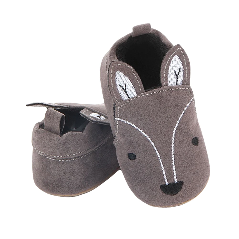 

Cute Newborn Infant Baby Boys Girls Warm Slippers Soft Sole Shoes Cartoon Animals First Walker Crib Shoes Anti- Slip Moccasins