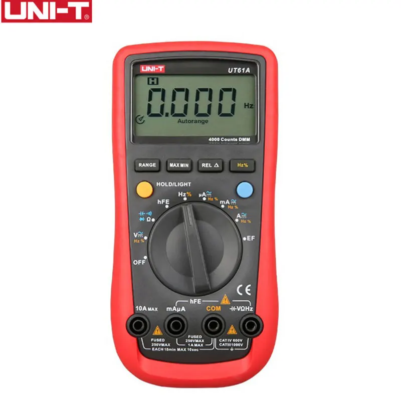 UNI T UT61A современный DMM Цифровой мультиметр для транзистора тестер NCN метр Вольт Ом