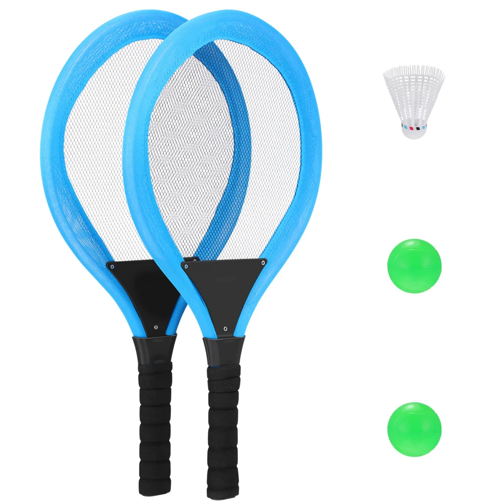 1 Set Badminton Tennis Rackets Kit Elastic Mesh Racquets for Kids Outdoors Play | Спорт и развлечения