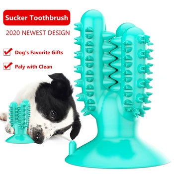 

2020 New Dog Toys for Large Dogs Toothbrush Toy Pet Molar Tooth Brushing Dog Chew Toys for Aggressive Chewer Tooth Cleaning