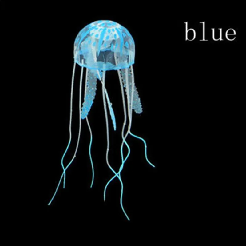 Glowing Jellyfish Aquarium Ornament – Luminous Underwater Decoration