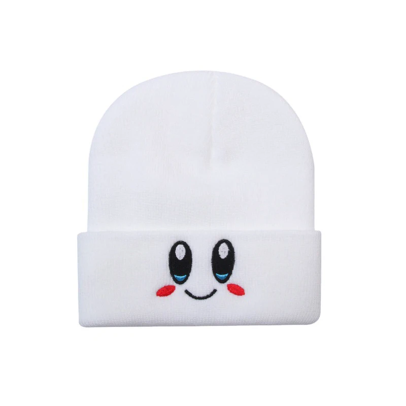 Knitted Hat Knitted Cap Embroidered Beanies Knitted Beanie Cotton Beanie Skullies Beanies Cotton Hat Winter Hat Fashion Beanies Knitted Beanies Hats Cartoon Cute Smiling Face Embroidery Cap For Autumn Winter
