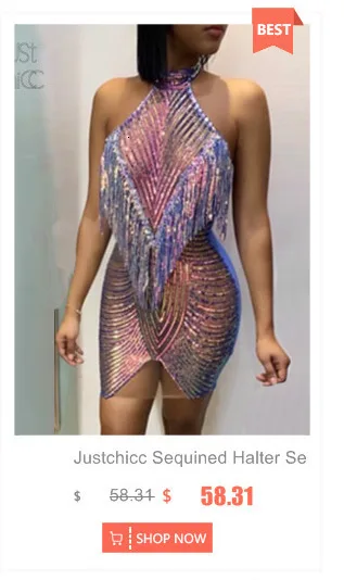 Justchicc, сексуальное платье с оборками и пайетками, для женщин, без спинки, без рукавов, мини, облегающее, вечерние, блестящее платье для ночного клуба, на молнии, Vestidos