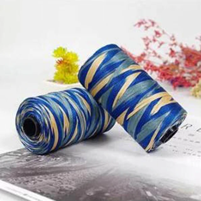 100g/reel  New Summer Crochet Yarn Satin Webbing Designed Blended Fancy Yarn for DIY Hat Handbag Thick Yarn 32
