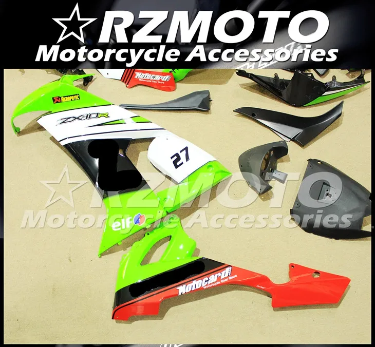 ABS мотоцикл обтекатель комплект для KAWASAKI ZX-10R 2008-2010 год кузов литьевая форма Магазин № 2259