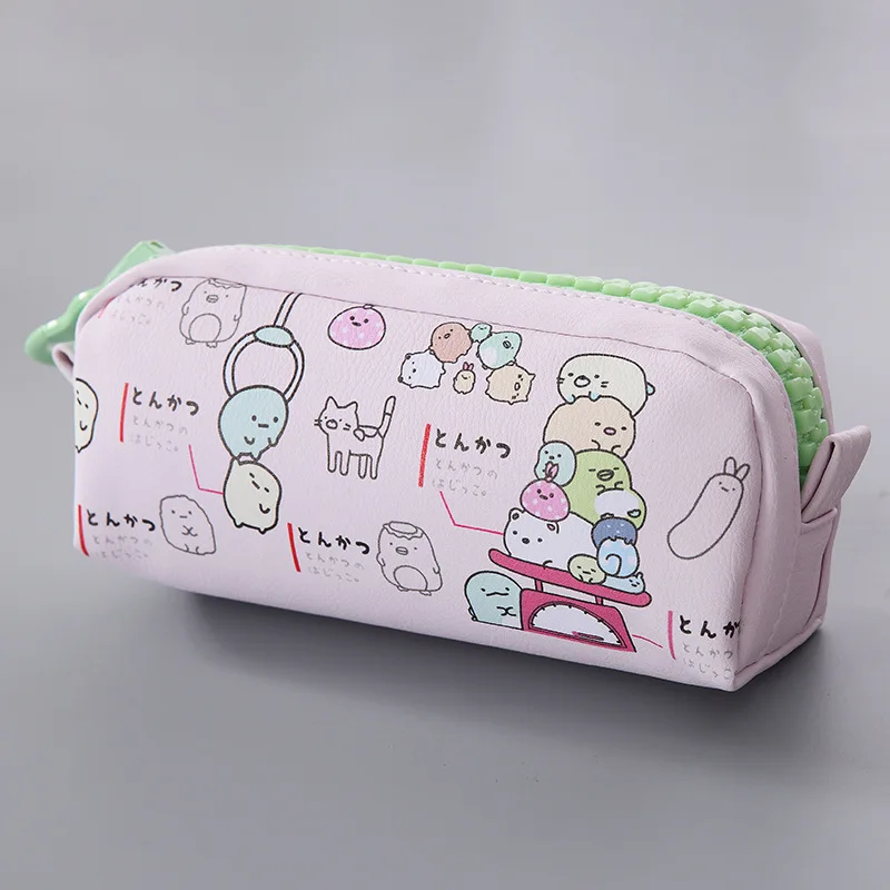 【FUN LIVE】 Korean Stationery Pencil Case With Big Zipper Cute Pencil Pouch Large Capacity Pen Bag For Student School Office Supplies. 