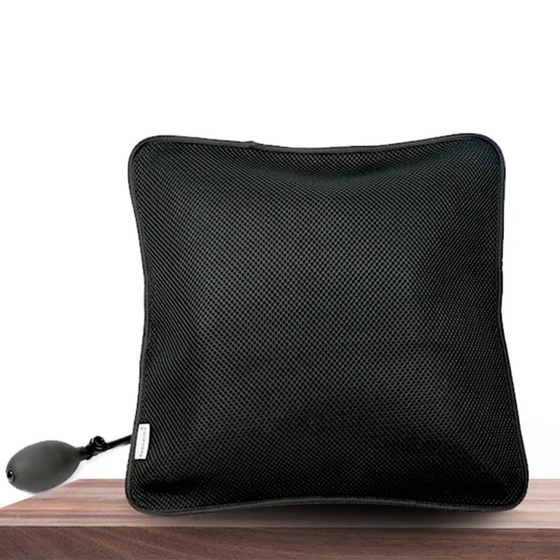 

1pc Portable Air Inflatable Pillow Lumbar Support Backrest Cushions with Pump for Home, Office, Travel and Car